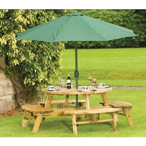 Atholl Chunky 8 Seat Round Picnic Table 