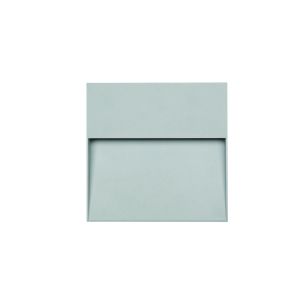 Grey Square Diffused Outdoor Wall Light