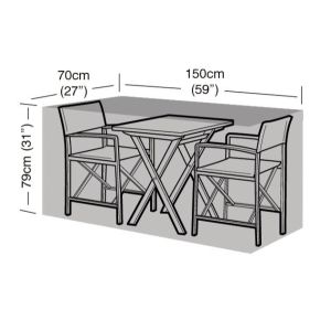 2 Seater Large Bistro Set Weather Cover 150x70x79cm