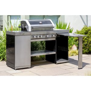 Grillstream Deluxe 4 Burner Island Gas and Charcoal BBQ