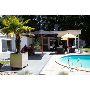 Tradewinds Classic Square Centre Pole Parasol 360x360cm. Choose from 8 Canopy Colours.