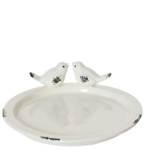 Porcelain Glazed Birdfeeder White