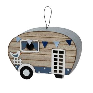 Caravan Birdhouse with Seagull