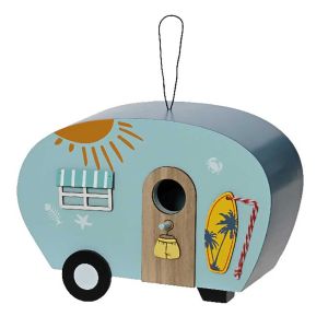 Caravan Birdhouse with Surf Board