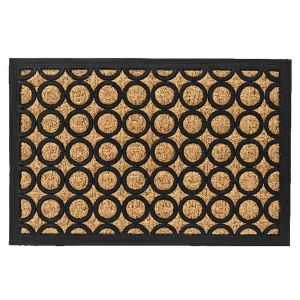 Coir and Rubber Door Mat - Circles