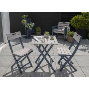 Galaxy Bistro 2 Seat Set (Galaxy 60x60cm Folding Table, 2 Galaxy Folding Chairs)