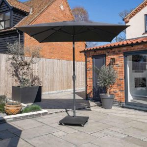 Royce Premium 250x250cm Square Parasol with LED LIghts. Carbon Canopy. Night Cover Included.