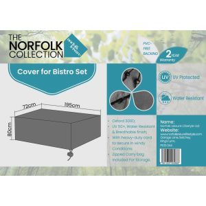 2 Seat Set Weather Cover - L140cm x W72cm x H80cm