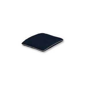 Seat Pad Cushion - Black with Taupe Piping (Pack of 2) 