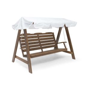 Dalom 3 Seat Swing with Standard Black Cushions