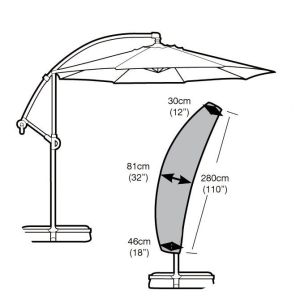 Sail Parasol Weather Cover 280x81cm 